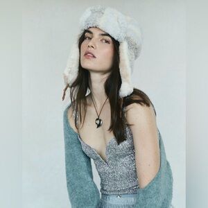 Free People Sierra Plaid Sherpa Trapper Hat By Four Buttons Hats Fleece Pastel
